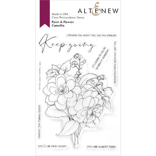 Altenew Paint-a-Flower : Camellia Outline Stamp Set