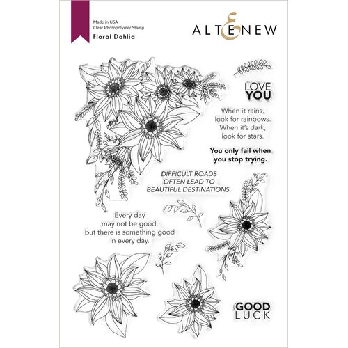 Altenew Floral Dahlia Stamp Set