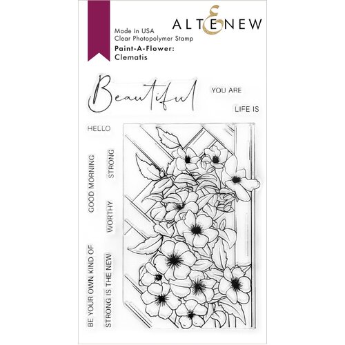Altenew Paint-a-Flower: Clematis Outline Stamp Set