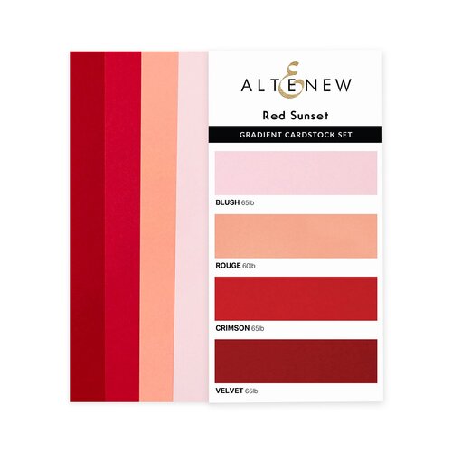 Altenew Red Sunset Gradient Cardstock Set
