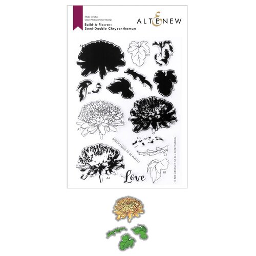 Altenew Build-a-Flower: Semi-Double Chrysanthemum Layering Stamp & Die Set