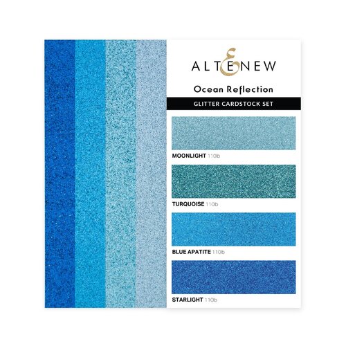 Altenew Ocean Reflection Glitter Gradient Cardstock Set