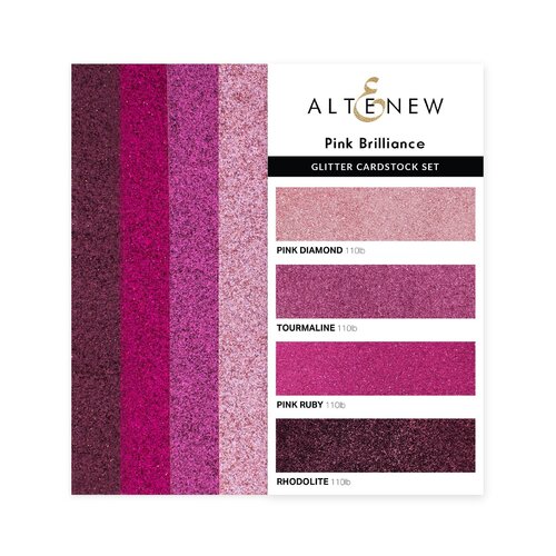 Altenew Pink Brilliance Glitter Gradient Cardstock Set