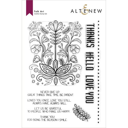 Altenew Folk Art Stamp Set