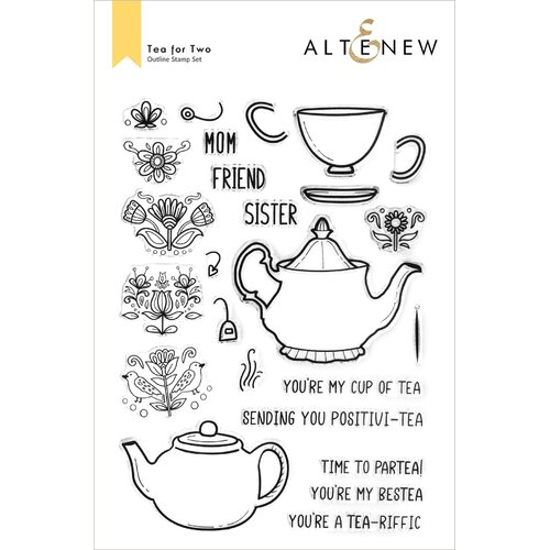 Altenew Tea for Two Stamp Set