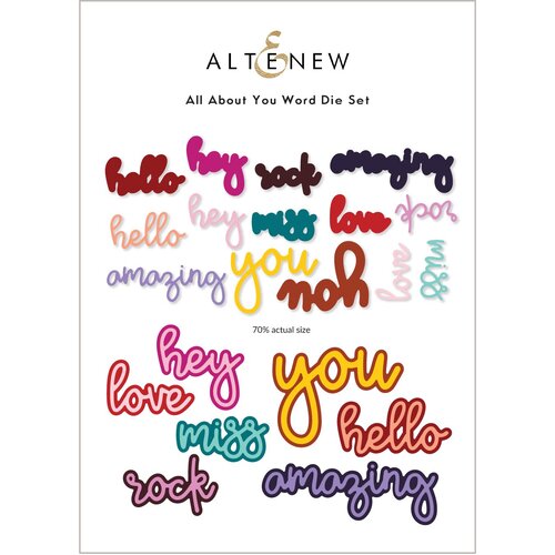 Altenew All About You Word Die Set