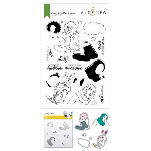 Altenew Linear Life - Daydreams Stamp & Die & Colouring Stencil Bundle