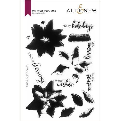 Altenew Dry Brush Poinsettia Stamp Set