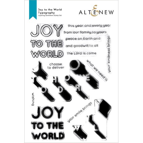 Altenew Joy to the World Typography Stamp Set