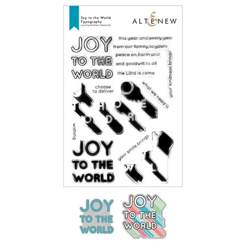 Altenew Joy to the World Typography Stamp & Die Bundle