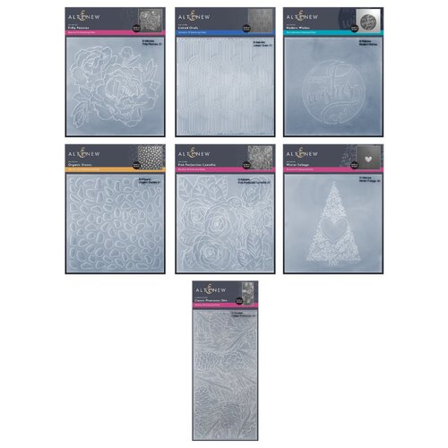 Altenew Seasonal Textures Stand-Alone 3D Embossing Folder Full Release Bundle