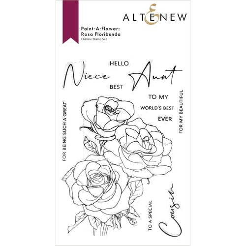 Altenew Paint-a-Flower : Rosa Floribunda Outline Stamp Set