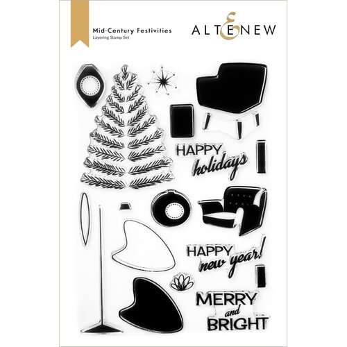 Altenew Mid-Century Festivities Stamp Set