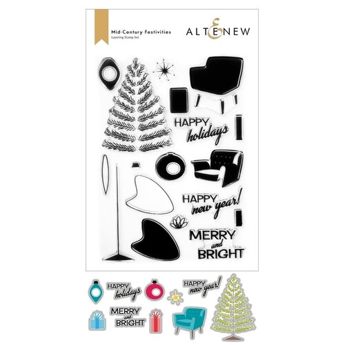 Altenew Mid-Century Festivities Stamp & Die Bundle