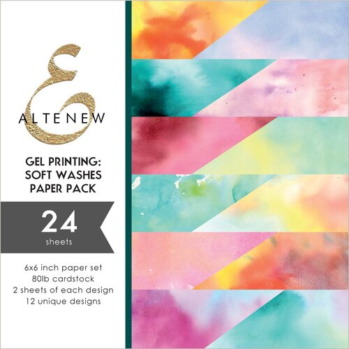 Altenew Gel Printing : Soft Washes 6" Paper Pack