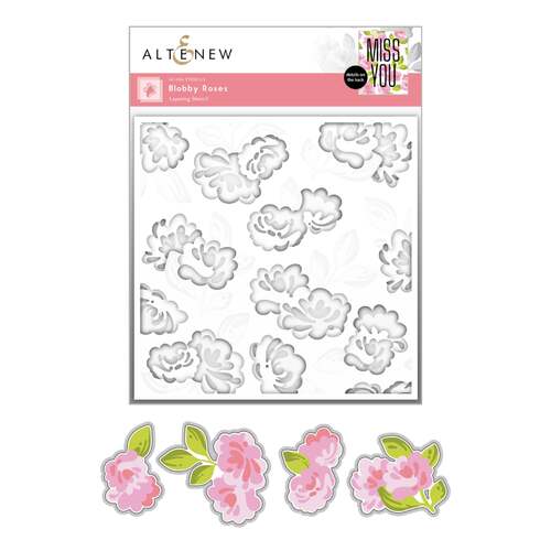 Altenew Blobby Roses Stencil & Die Bundle