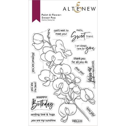 Altenew Paint-a-Flower : Sweet Pea Outline Stamp Set