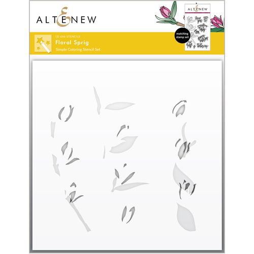 Altenew Floral Sprig Simple Colouring Stencil Set