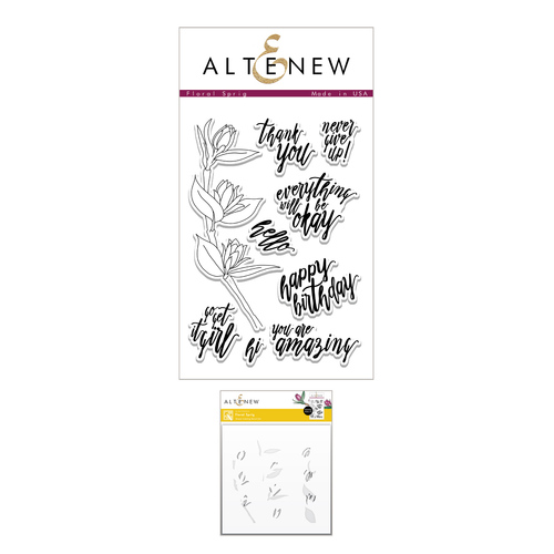 Altenew Floral Sprig Stamp & Stencil Bundle
