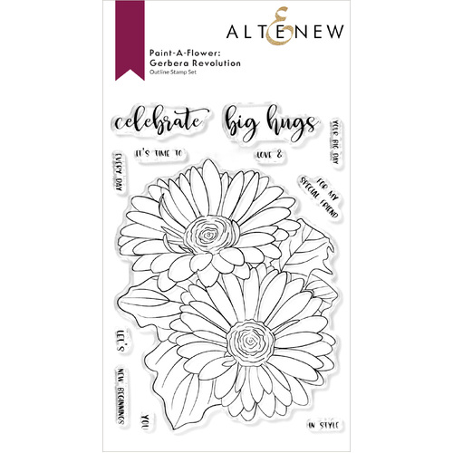 Altenew Paint-A-Flower: Gerbera Revolution Outline Stamp Set