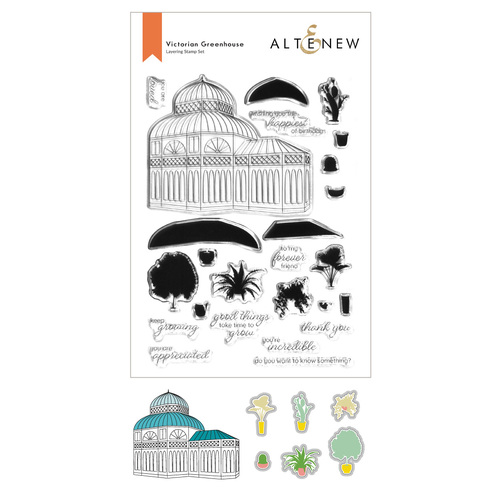 Altenew Victorian Greenhouse Stamp & Die Bundle