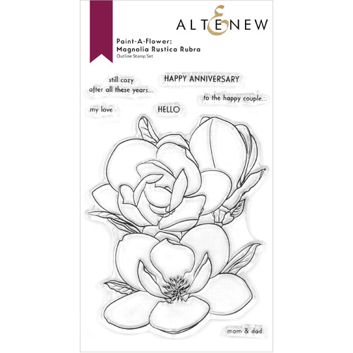 Altenew Paint-a-Flower : Magnolia Rustica Rubra Outline Stamp Set