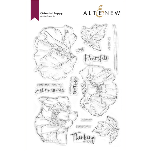 Altenew Oriental Poppy Stamp Set