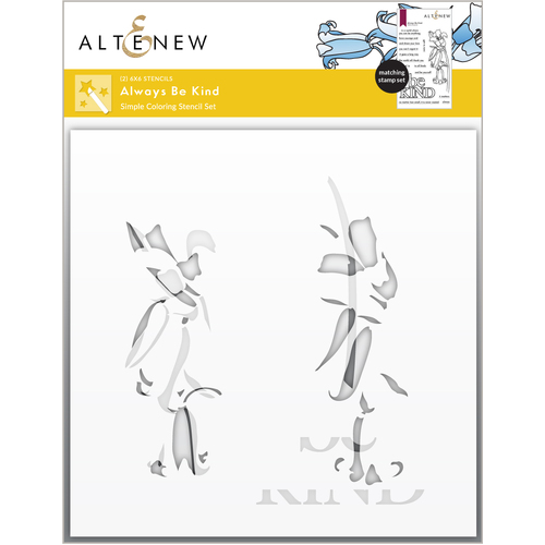 Altenew Always Be Kind Simple Coloring Stencil Set (2 in 1)