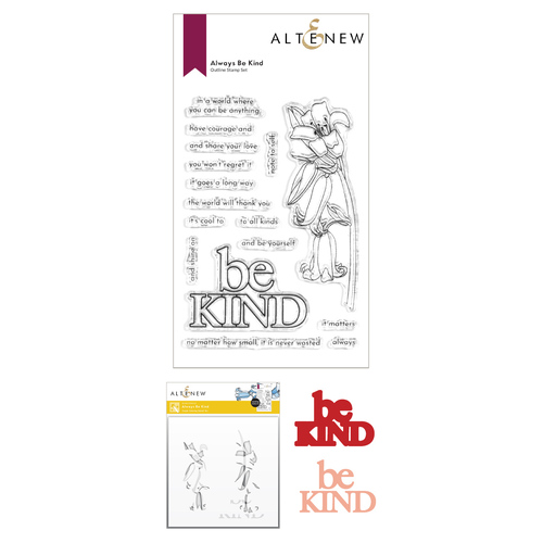 Altenew Always Be Kind Stamp & Die & Stencil Bundle
