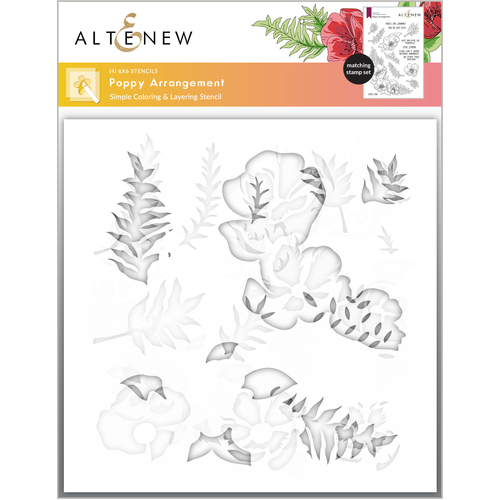 Altenew Poppy Arrangement Stencil Set (4 in 1)