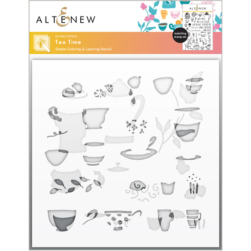 Altenew Tea Time Layering Stencil Set (2 in 1)