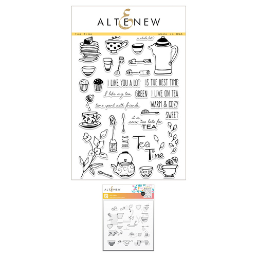Altenew Tea Time Stamp & Stencil Bundle