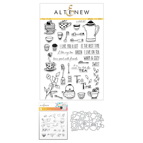 Altenew Tea Time Stamp & Die & Stencil Bundle