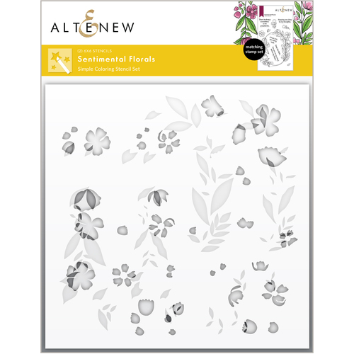 Altenew Sentimental Florals Simple Coloring Stencil Set
