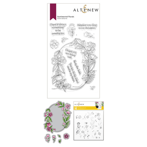 Altenew Sentimental Florals Stamp & Die & Stencil Bundle