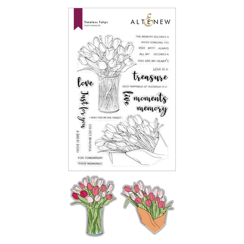 Altenew Timeless Tulips Stamp & Die Bundle