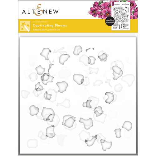 Altenew Captivating Blooms Simple Coloring Stencil Set (4 in 1)