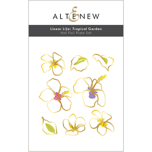 Altenew Linear Life- Tropical Garden Hot Foil Plate Set