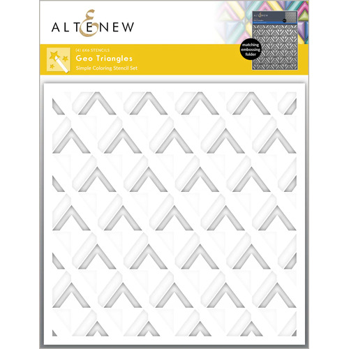 Altenew Geo Triangles Simple Colouring Stencil Set