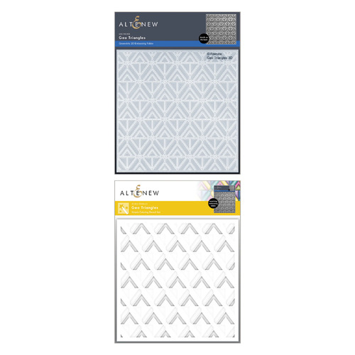 Altenew Geo Triangles Embossing Folder & Stencil Set