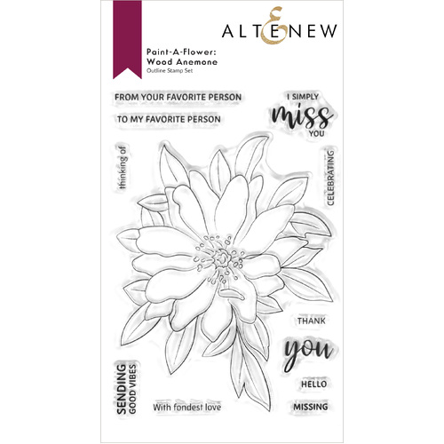 Altenew Paint-A-Flower: Wood Anemone Outline Stamp Set