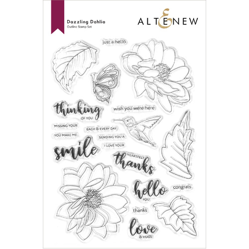 Altenew Dazzling Dahlia Stamp Set