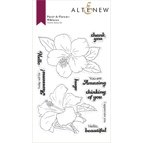 Altenew Paint-A-Flower: Hibiscus Outline Stamp Set