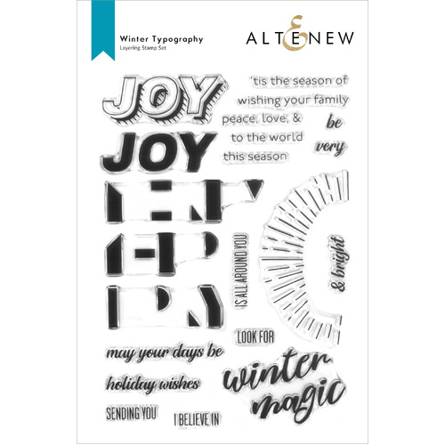 Altenew Winter Typography Stamp Set