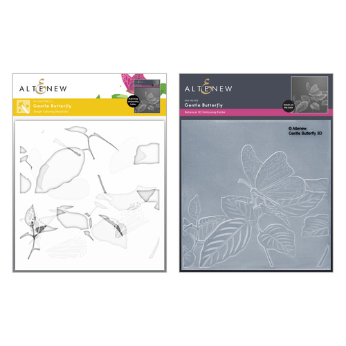 Altenew Gentle Butterfly Stencil & Embossing Folder Bundle