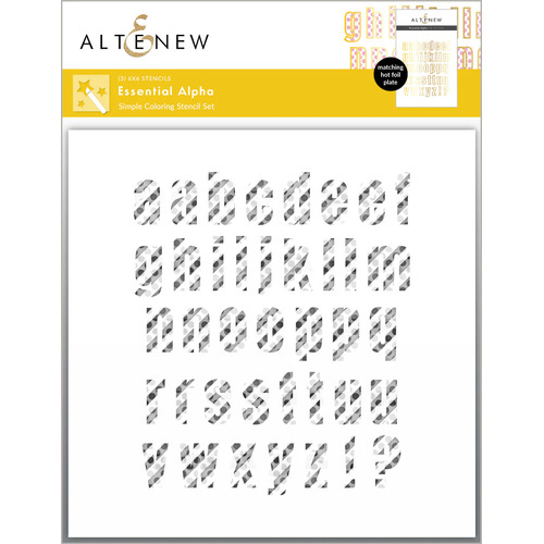 Altenew Essential Alpha Simple Coloring Stencil Set (3 in 1)