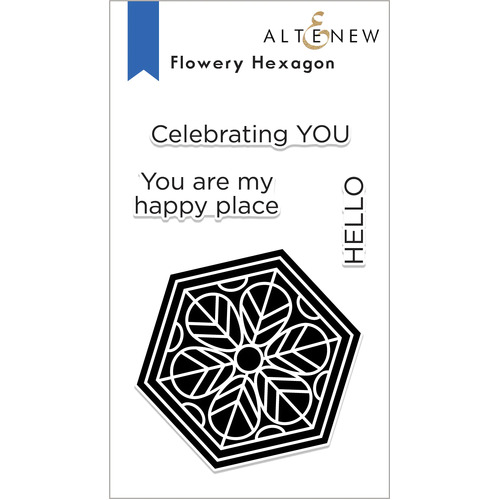 Altenew Flowery Hexagon Stamp Set