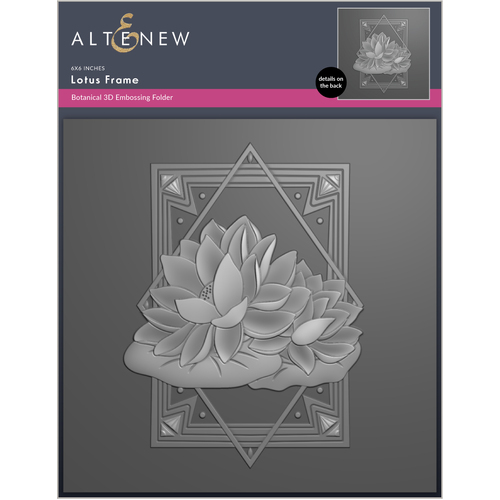 Altenew Lotus Frame 3D Embossing Folder