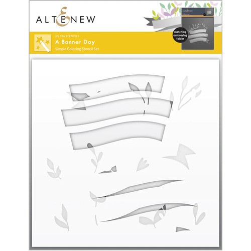 Altenew A Banner Day Simple Coloring Stencil Set (2 in 1)