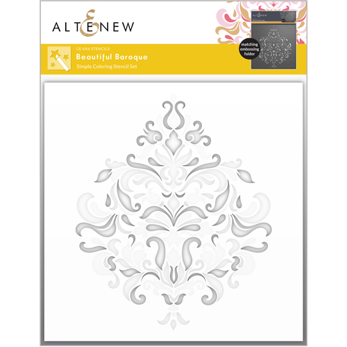 Altenew Beautiful Baroque Simple Coloring Stencil Set (3 in 1)
